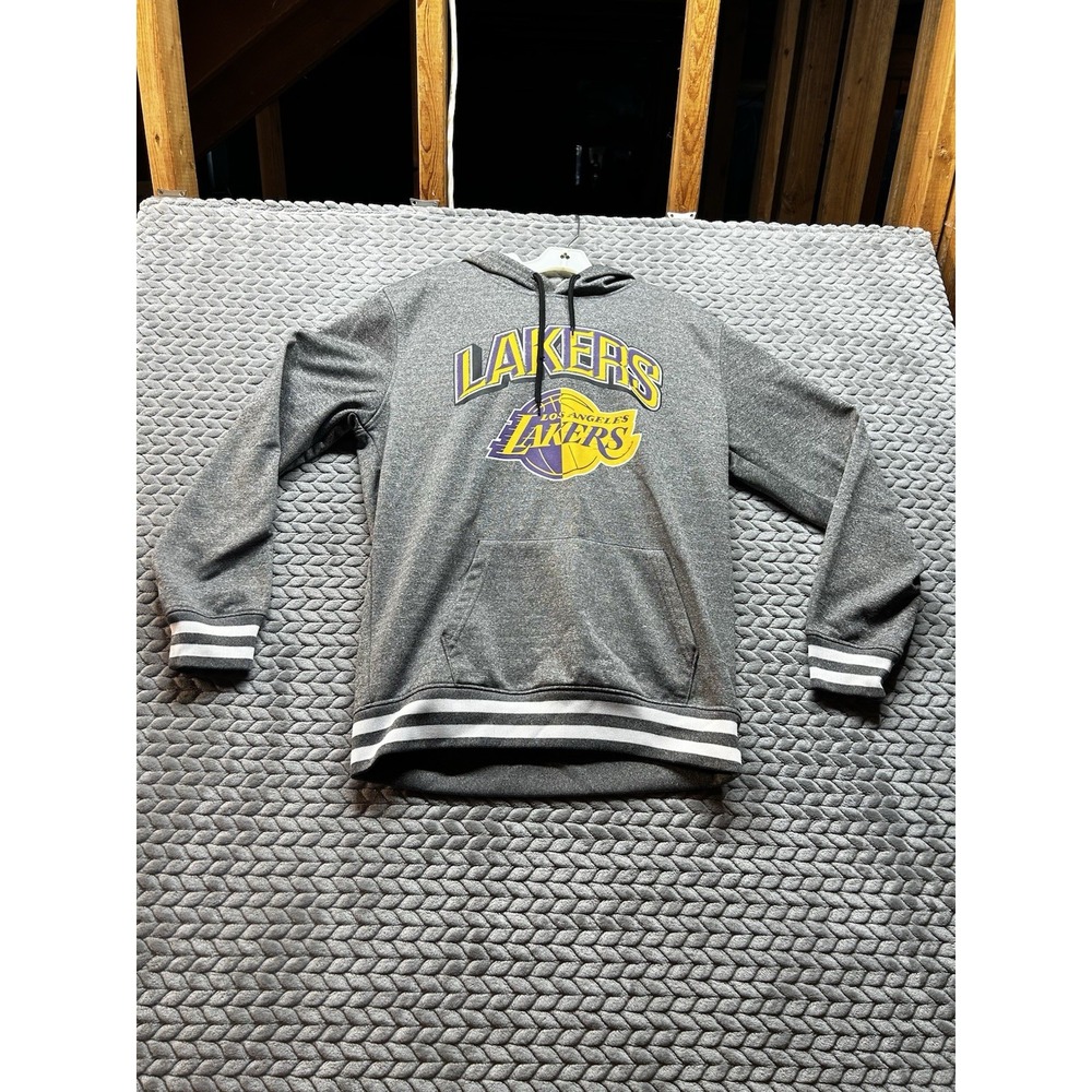Los Angeles Lakers Ultra Game Mens M Hoodie NBA Gray Pullover Basketball